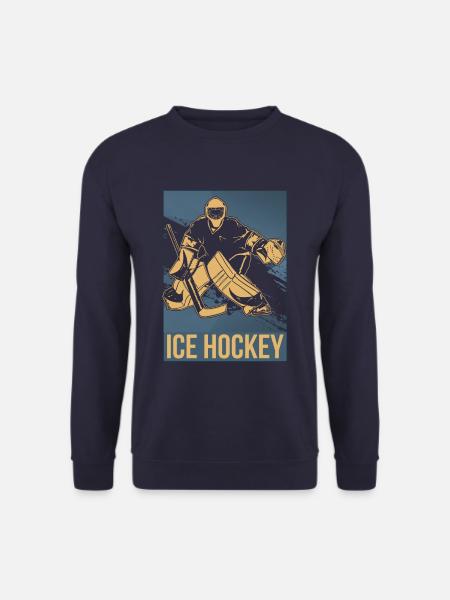 Ice Hockey Puck Eishockey - Unisex Pullover - Navy