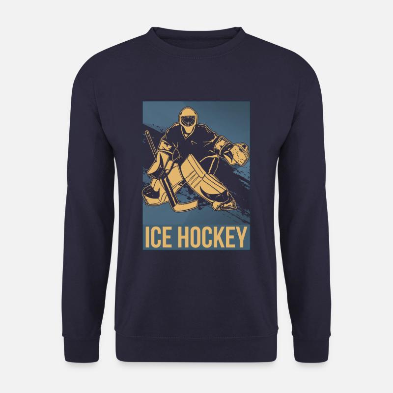 Ice Hockey Puck Eishockey - Unisex Pullover - Navy