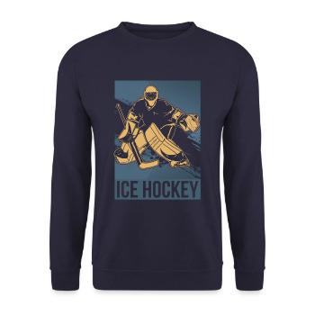Hockey sur glace rondelle de hockey sur glace - Sweat-shirt Unisexe - marine - Devant - Alina (178cm) & Michal (187cm)