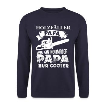 Bûcheron papa comme un papa normal juste plus cool - Sweat-shirt Unisexe - marine - Devant - Alina (178cm) & Michal (187cm)