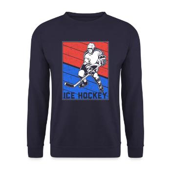 Hockey sur glace rondelle de hockey sur glace - Sweat-shirt Unisexe - marine - Devant - Alina (178cm) & Michal (187cm)
