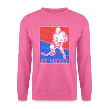 Hockey sur glace rondelle de hockey sur glace - Sweat-shirt Unisexe - rose - Devant