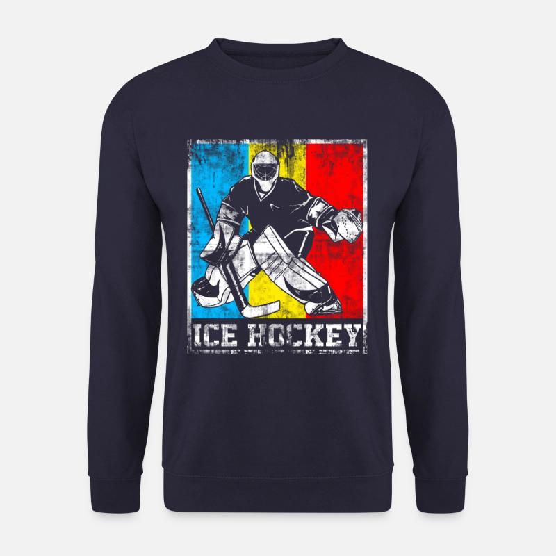 Ice Hockey Vintage Hockey - Unisex Pullover - Navy