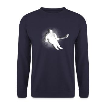 Hockey sur glace rondelle de hockey sur glace - Sweat-shirt Unisexe - marine - Devant - Alina (178cm) & Michal (187cm)