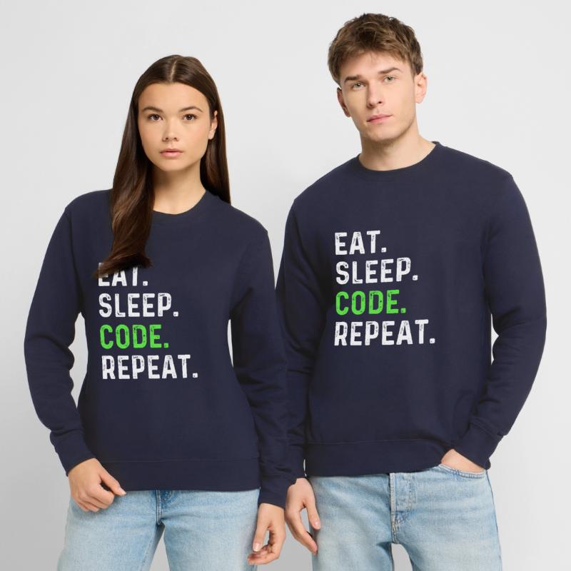 Eat sleep coding repeat Unisex Sweatshirt