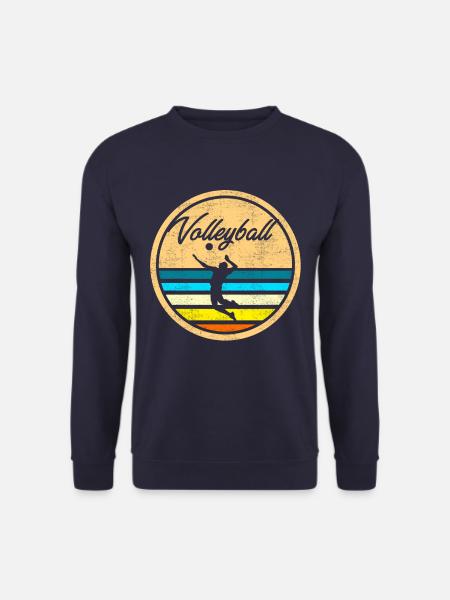 Vintage Volleyballer Volleyball - Unisex Pullover - Navy