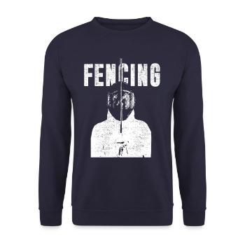 Fencing fencers - Unisex Sweatshirt - navy - Front - Alina (178cm) & Michal (187cm)