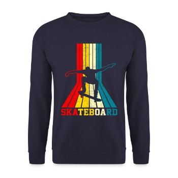 Vintage Skateboard - Sweat-shirt Unisexe - marine - Devant - Alina (178cm) & Michal (187cm)