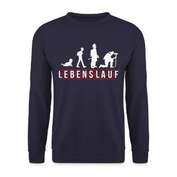 Fire Brigade Curriculum Vitae Evolution - Unisex Sweatshirt - navy - Front - Alina (178cm) & Michal (187cm)