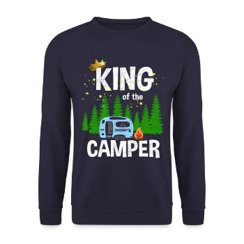 King of the camper - Unisex Pullover - Navy - Vorne - Alina (178cm) & Michal (187cm)