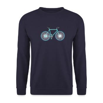 Chaîne de bicyclette - Sweat-shirt Unisexe - marine - Devant - Alina (178cm) & Michal (187cm)