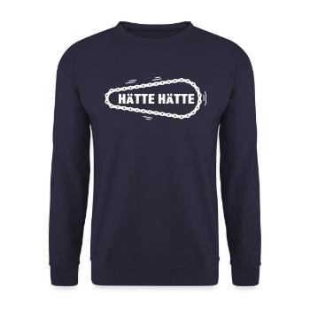 Had bike chain - Unisex Sweatshirt - navy - Front - Alina (178cm) & Michal (187cm)