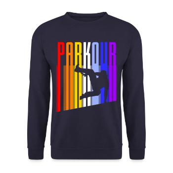 Vintage Parkour - Unisex Pullover - Navy - Vorne - Alina (178cm) & Michal (187cm)