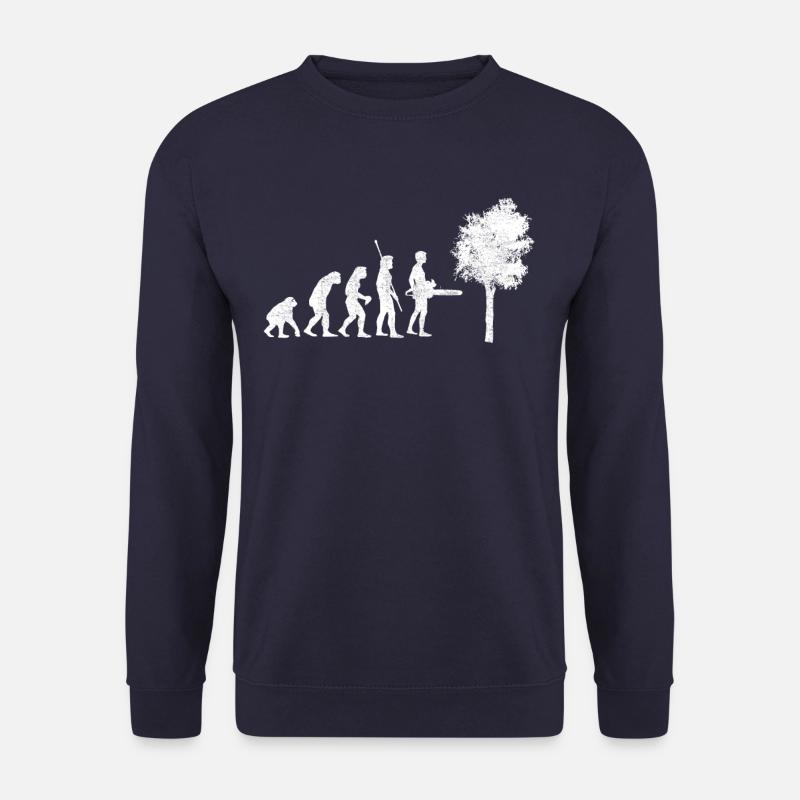 Bûcheron évolution - Sweat-shirt Unisexe - marine