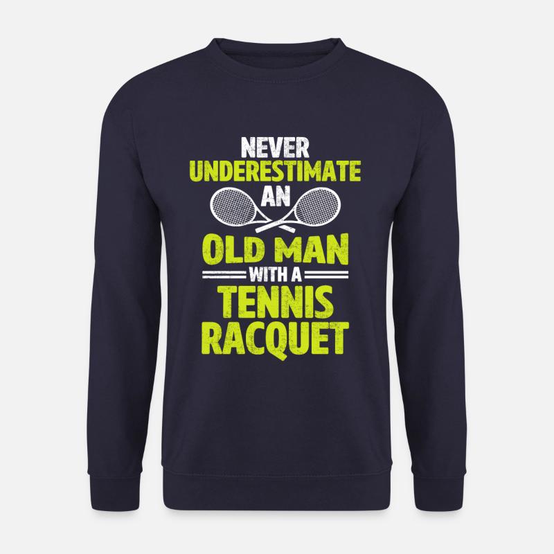 Unterschätze niemals einen alten Mann Tennis - Unisex Pullover - Navy