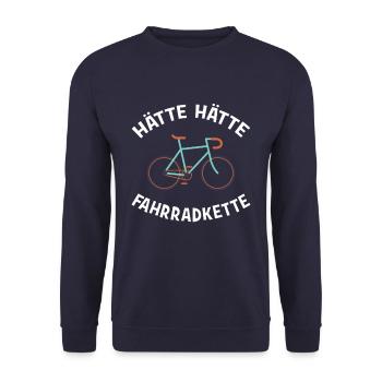 Had bike chain - Unisex Sweatshirt - navy - Front - Alina (178cm) & Michal (187cm)