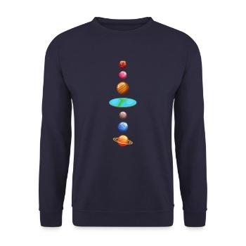 Planète Univers - Sweat-shirt Unisexe - marine - Devant - Alina (178cm) & Michal (187cm)