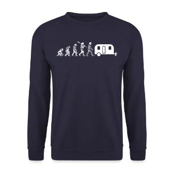 Evolution Camper - Sweat-shirt Unisexe - marine - Devant - Alina (178cm) & Michal (187cm)