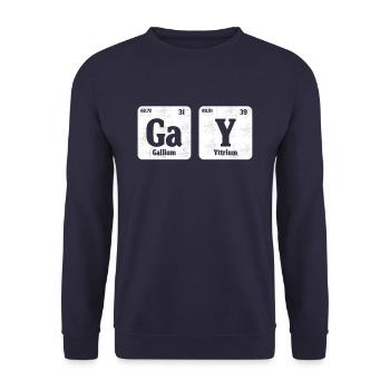 Gay chemist - Unisex Sweatshirt - navy - Front - Alina (178cm) & Michal (187cm)