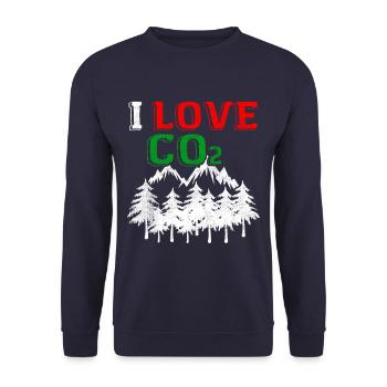 J'aime le CO2 - Sweat-shirt Unisexe - marine - Devant - Alina (178cm) & Michal (187cm)
