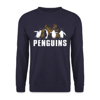 Pinguine Pinguin - Unisex Pullover - Navy - Vorne - Alina (178cm) & Michal (187cm)