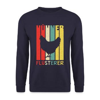 Vintage chicken whisperer - Unisex Sweatshirt - navy - Front - Alina (178cm) & Michal (187cm)