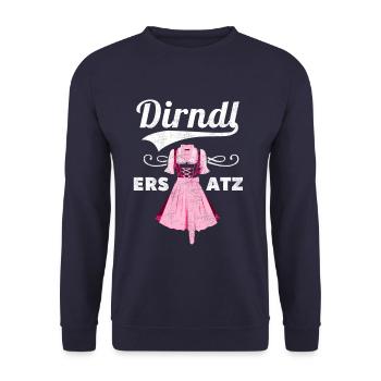 Dirndl Replacement - Unisex Sweatshirt - navy - Front - Alina (178cm) & Michal (187cm)