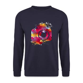 Caméra vintage - Sweat-shirt Unisexe - marine - Devant - Alina (178cm) & Michal (187cm)
