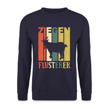 Ziegen Flüsterer - Unisex Pullover - Navy - Vorne - Alina (178cm) & Michal (187cm)