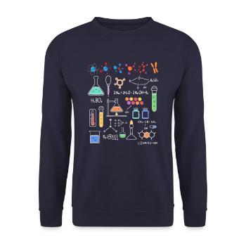 Chemistry lab - Unisex Sweatshirt - navy - Front - Alina (178cm) & Michal (187cm)