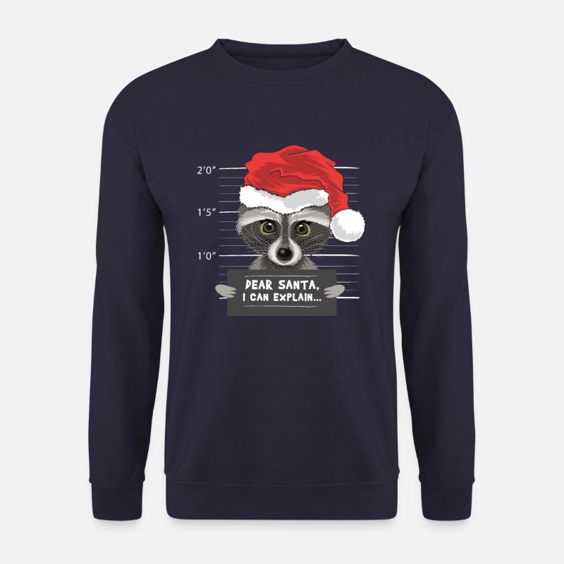 Weihnachtsmann Waschbär Verbrecher - Unisex Pullover - Navy