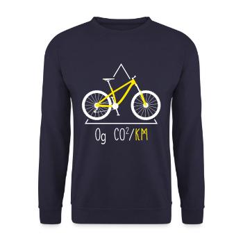 Cyclist bike - Unisex Sweatshirt - navy - Front - Alina (178cm) & Michal (187cm)