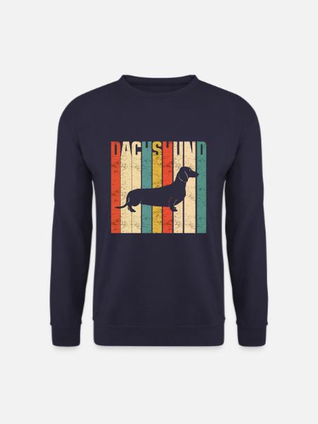 Vintage Dachshund - Unisex Pullover - Navy