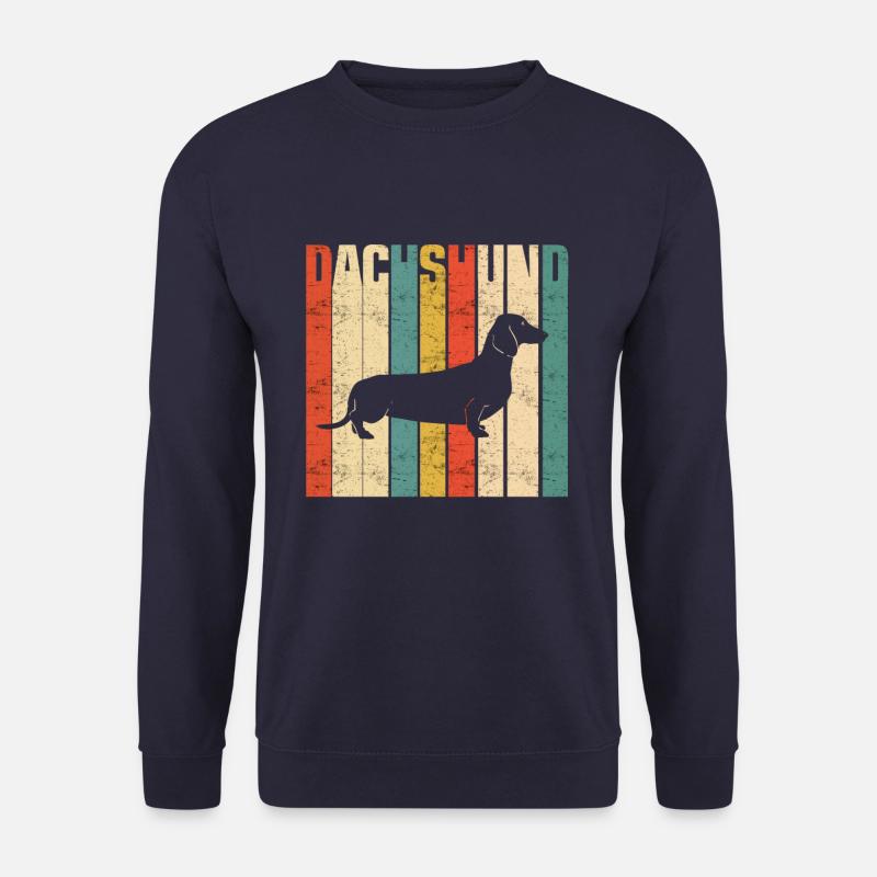Vintage Dachshund - Unisex Pullover - Navy