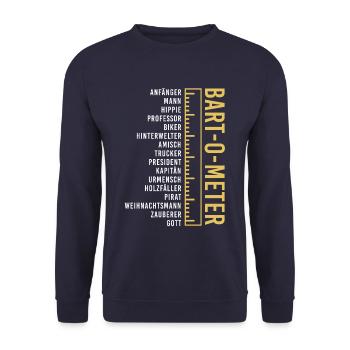 Bart - Unisex Pullover - Navy - Vorne - Alina (178cm) & Michal (187cm)