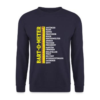 Beard or meter - Unisex Sweatshirt - navy - Front - Alina (178cm) & Michal (187cm)