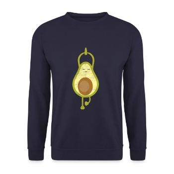 Yoga avocado - Unisex Sweatshirt - navy - Front - Alina (178cm) & Michal (187cm)