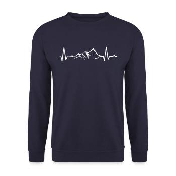 Pouls Montagnes Escalade - Sweat-shirt Unisexe - marine - Devant - Alina (178cm) & Michal (187cm)