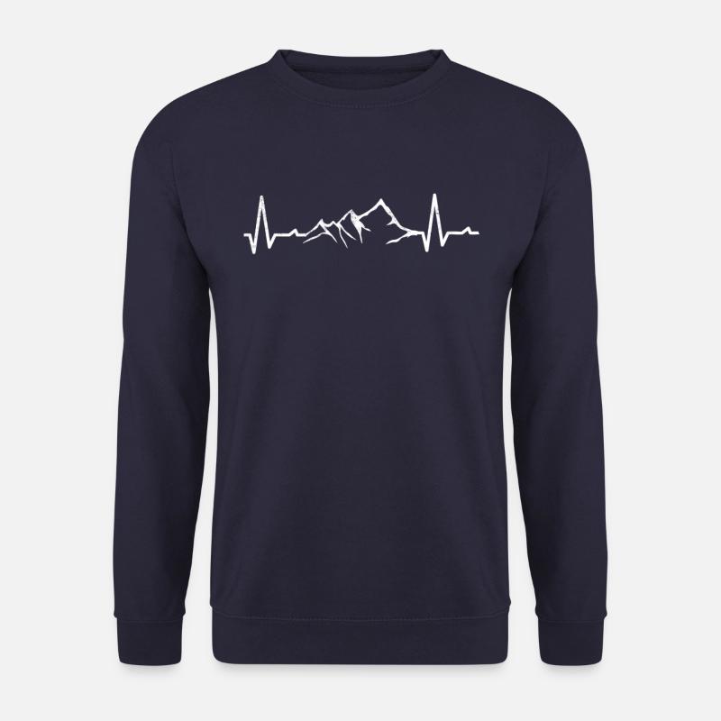 Herzschlag Berge Klettern - Unisex Pullover - Navy
