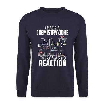 Chemie Scherz Reaktion - Unisex Pullover - Navy - Vorne - Alina (178cm) & Michal (187cm)