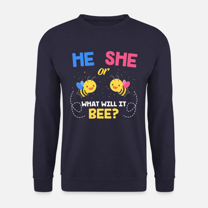 He or she Schwangerschaft - Unisex Pullover - Navy