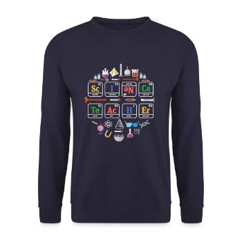 Physik Lehrer Chemie - Unisex Pullover - Navy - Vorne - Alina (178cm) & Michal (187cm)
