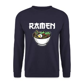 Kawaii ramen - Unisex Sweatshirt - navy - Front - Alina (178cm) & Michal (187cm)