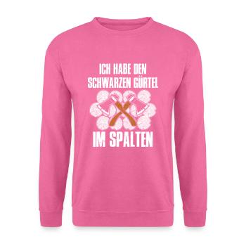 Schwarzen Gürtel im Spalten - Unisex Pullover - Pink - Vorne