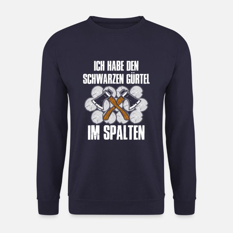 Schwarzen Gürtel im Spalten - Unisex Pullover - Navy