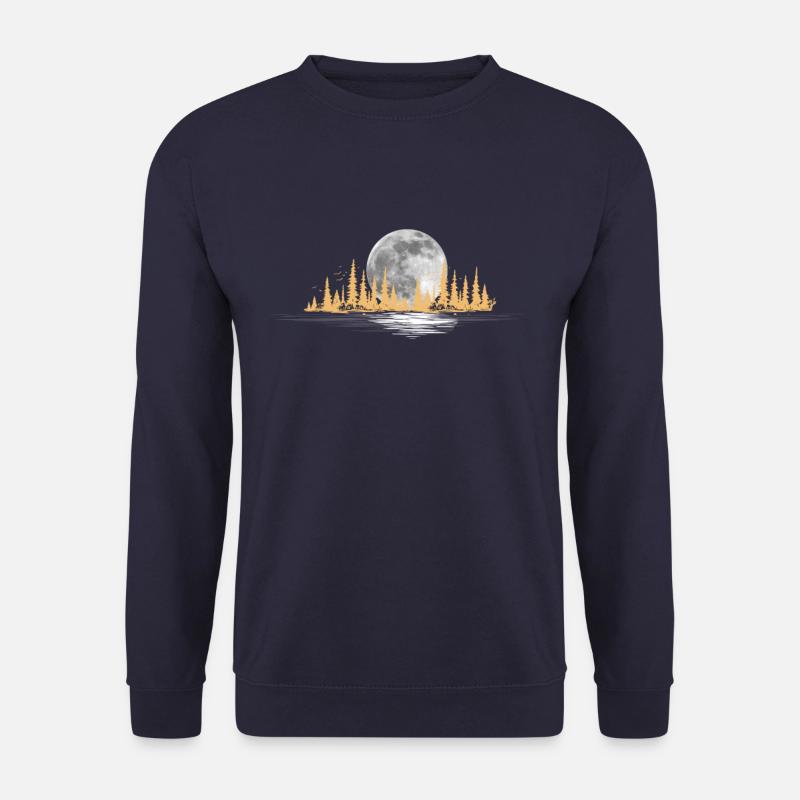 Moon landscape nature - Unisex Sweatshirt - navy