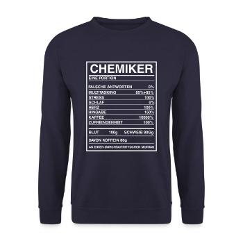Chemiker Chemie - Unisex Pullover - Navy - Vorne - Alina (178cm) & Michal (187cm)