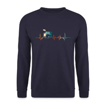Battement de coeur - Sweat-shirt Unisexe - marine - Devant - Alina (178cm) & Michal (187cm)