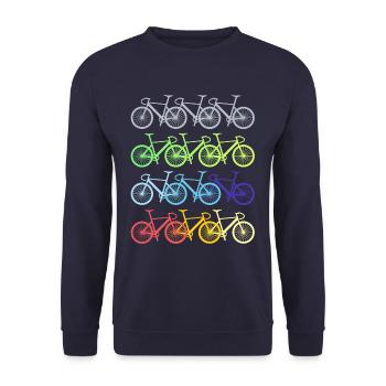 Bike cyclist bike - Unisex Sweatshirt - navy - Front - Alina (178cm) & Michal (187cm)