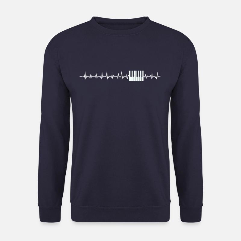 Klavier Piano Herzschlag - Unisex Pullover - Navy